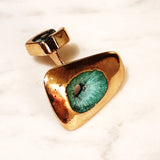 Bronze cufflinks inspired by Barbara Hepworth